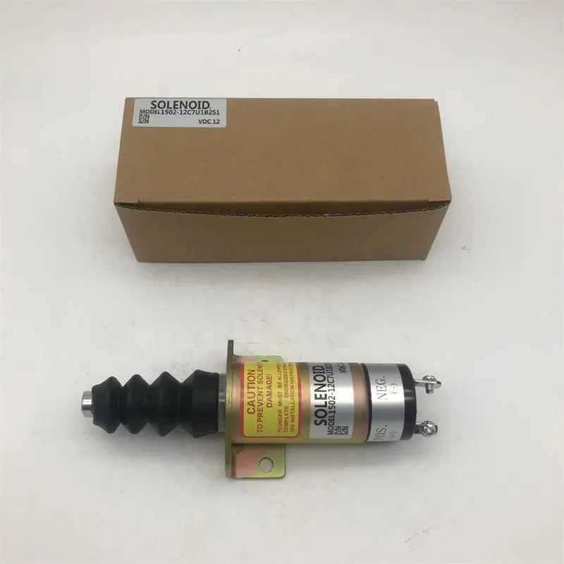 12V 1500-2044 1502-12D6U2B2S1 Fuel Stop Solenoid Valve with 2 terminales fits for Woodward