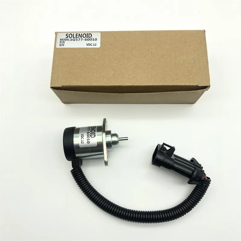 Diselmart 12V 1G577-60010 6689034 Fuel Shutoff Solenoid For Kubota For Bobcat S220 S250 S300 S330 Skid Steer