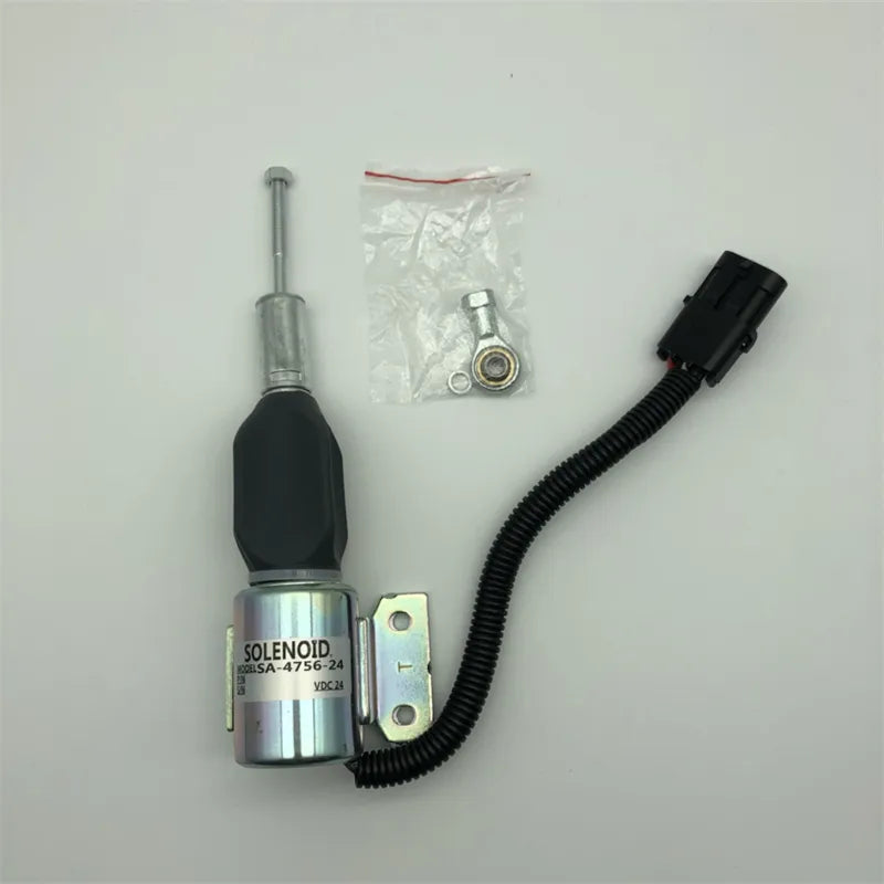 Diselmart 24V 3932530 SA-4756-24 Fuel Shutoff Solenoid fits for Hyundai Cummins C4BT/6BT 5.9 Engine 5.9B-C3