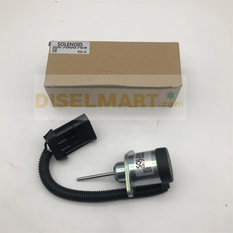 Diselmart 12V 7000769 Fuel Shut Off Solenoid fits for Bobcat S160 S185 S205 Skid Steer Loader