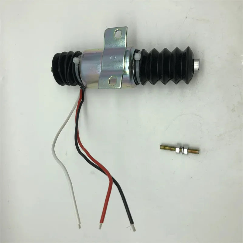 Diselmart 12V 7020167 Fuel Stop Solenoid Valve 3 Wires Fits For JLG M400A M600J M600JP M3369 M4069