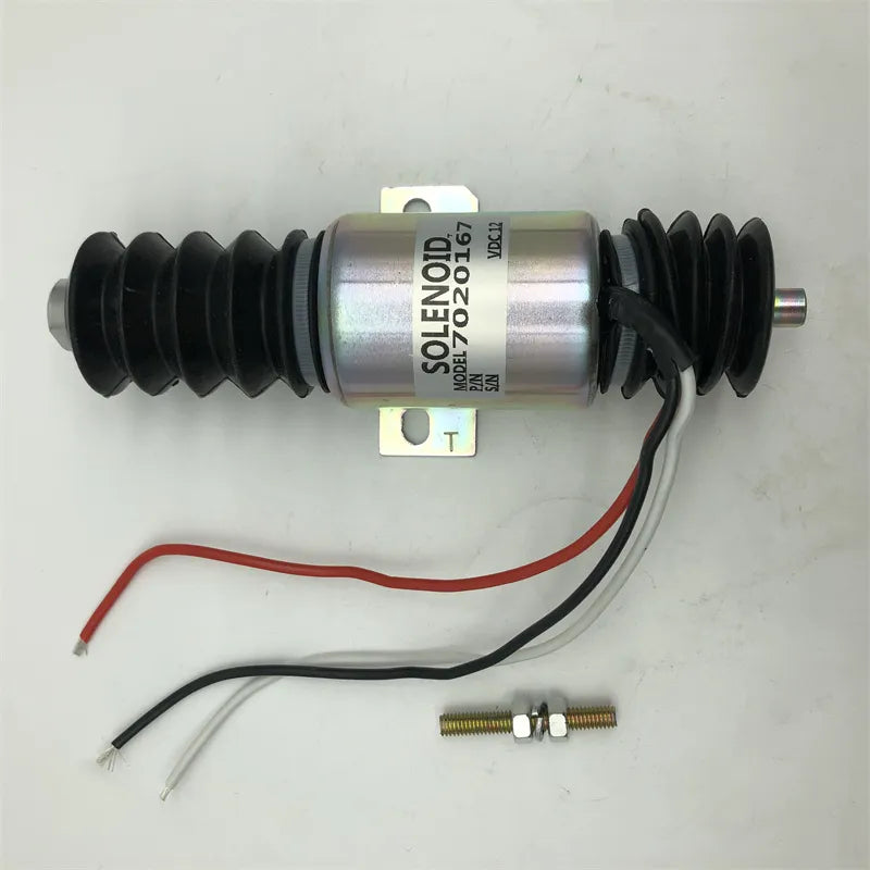 Diselmart 12V 7020167 Fuel Stop Solenoid Valve 3 Wires Fits For JLG M400A M600J M600JP M3369 M4069