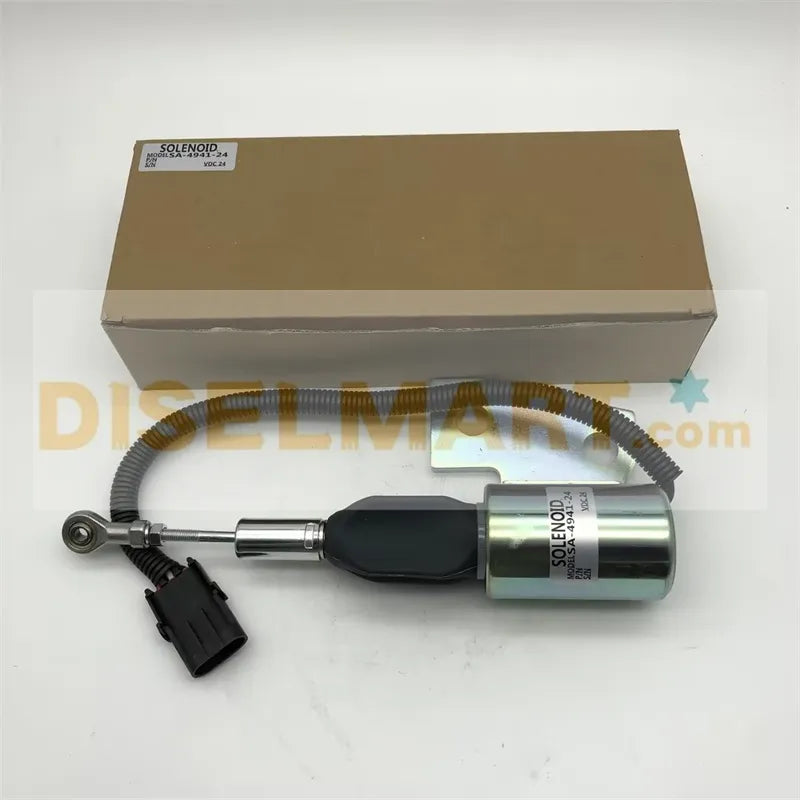 Diselmart 24V 3991168 SA-4941-24 Diesel Stop Solenoid fits for Hyundai R130 R130-5 Cummins 4BT5.9 Engine