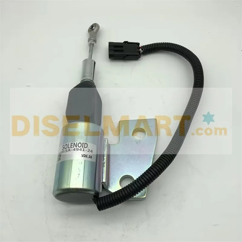 Diselmart 24V 3991168 SA-4941-24 Diesel Stop Solenoid fits for Hyundai R130 R130-5 Cummins 4BT5.9 Engine