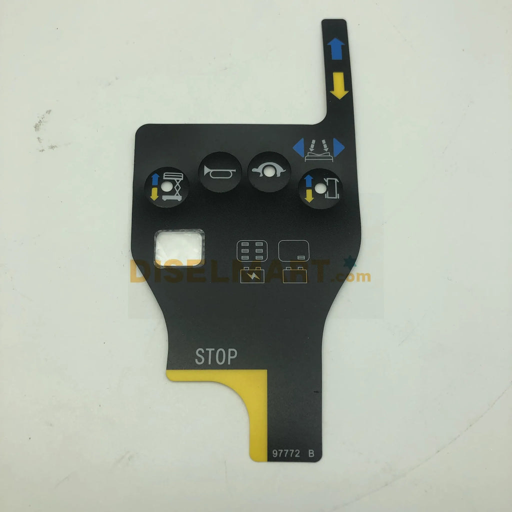 Play Control Box Overlay Decal 97772 97772GT for Genie GR-12 GR-15 GR-20 GS-1530 GS-1930 GS-2032 GS-3232 QS-12R QS-15R QS-20R