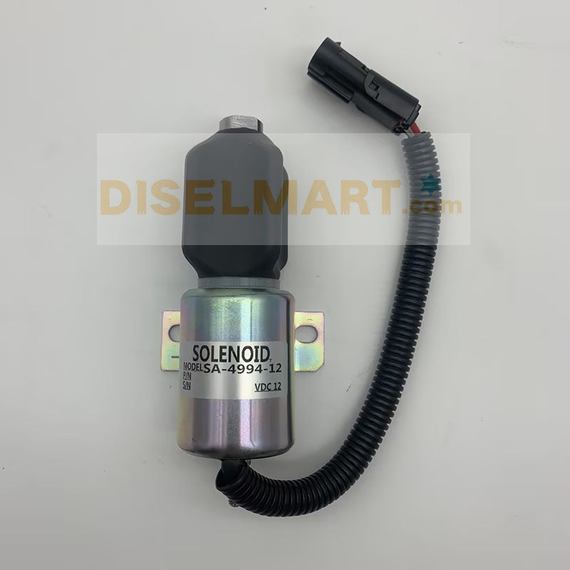 Diselmart 12V SA-4994-12 1757ES-12E8ULB1S5 Fuel Shutoff Solenoid with 3 Wires for Woodward 1700 Series