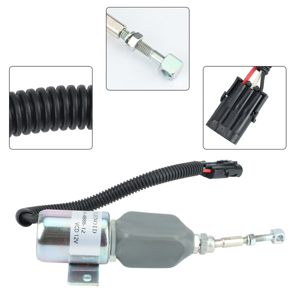 12V 1752ES-12E7UC3B1S1 SA-4888-12 Fuel Stop Solenoid Valve fits for Cummins