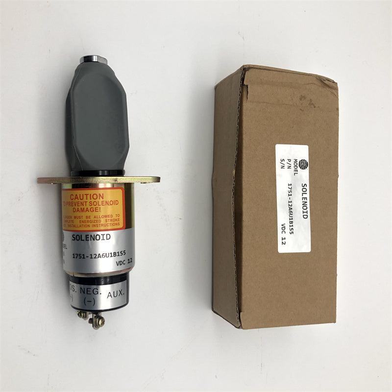 12V 1751-12A6U1B1S5 SA-4259-12 Fuel Stop Solenoid with 2 Terminals Fits For Kubota