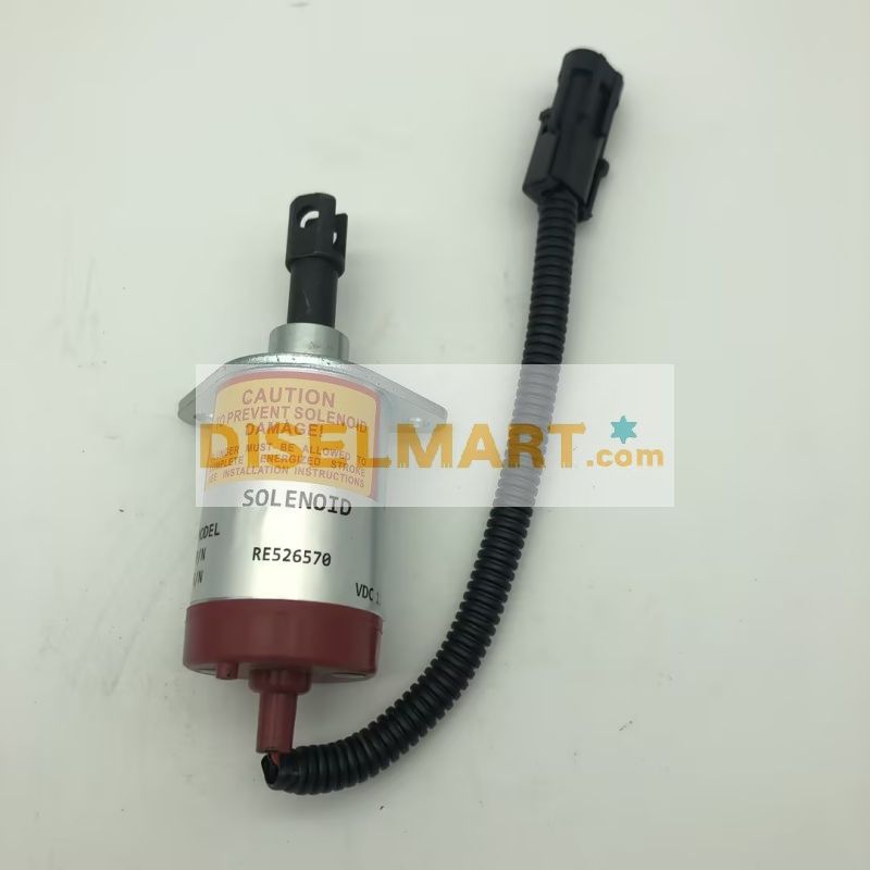 Diselmart RE526570 Solenoid Fits For John Deere 2.4L 4024TF 3.0L 3.0 Engine 313 332 CT322 244J 304J Loader