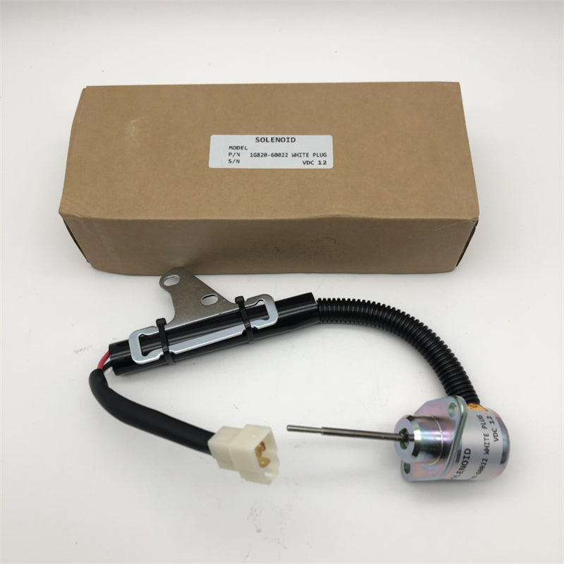 Diselmart 1G820-60022 New Shutoff Solenoid Valve fits for Kubota D722 BX2370 KX018 U17