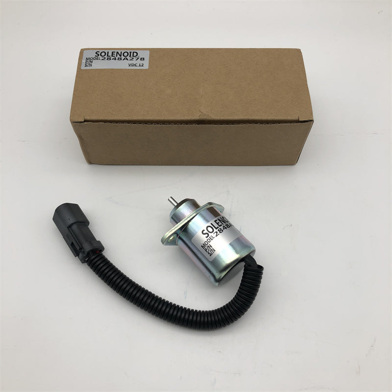Diselmart 12V 2848A278 Fuel Stop Solenoid compatible with CAT246 Perkins 700 Series Engine