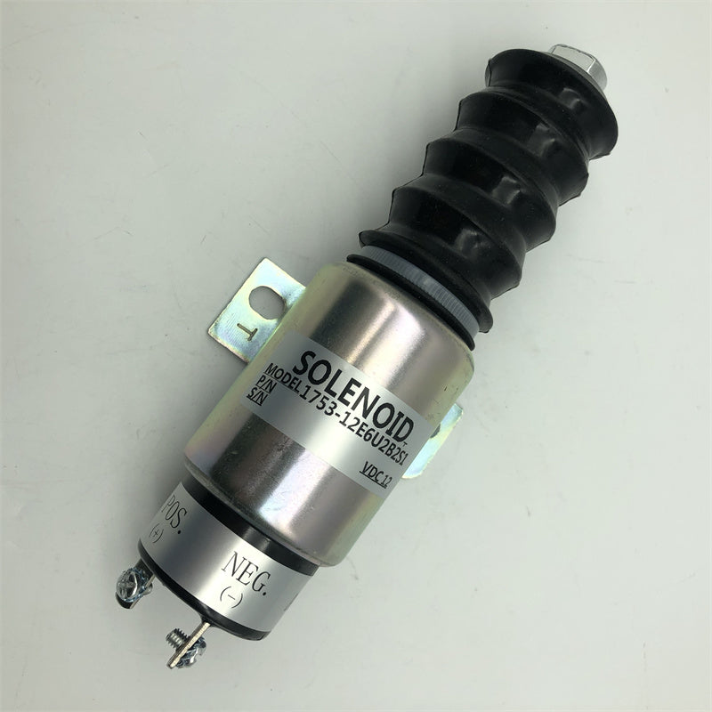 Diselmart 12V 1753-12E6U2B2S1 1700-2563 New Fuel Shut Off Solenoid Compatible With Woodward