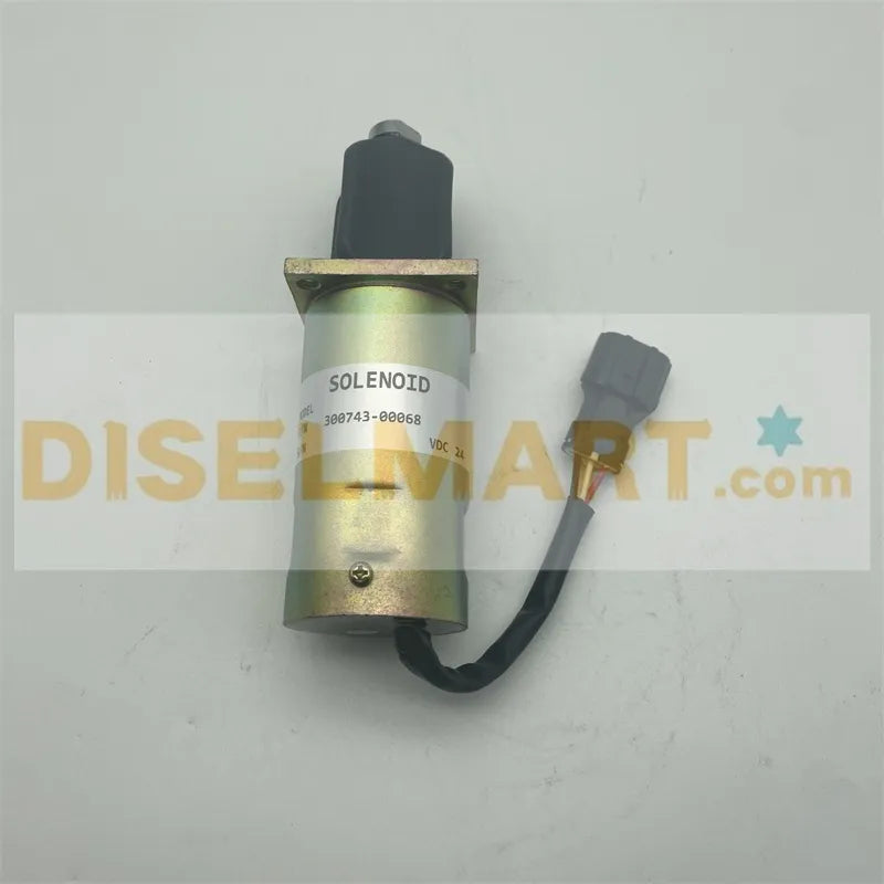 24V 300743-00068 NEW Fuel Stop Solenoid Valve fits for DaeWoo Doosan D1146T P158LE P180LE P222LE