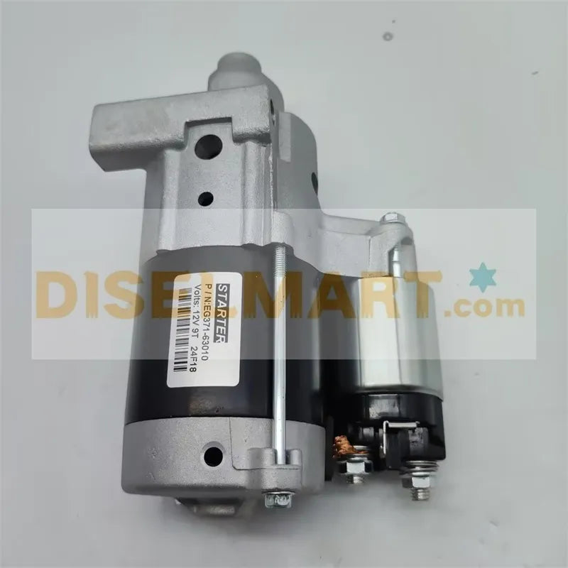 Diselmart Starter Motor EG371-63010 EG371-63011 for Kubota ZG222 ZG227 ZG327P Zero-Turn Mower 12V 0.6KW 9T