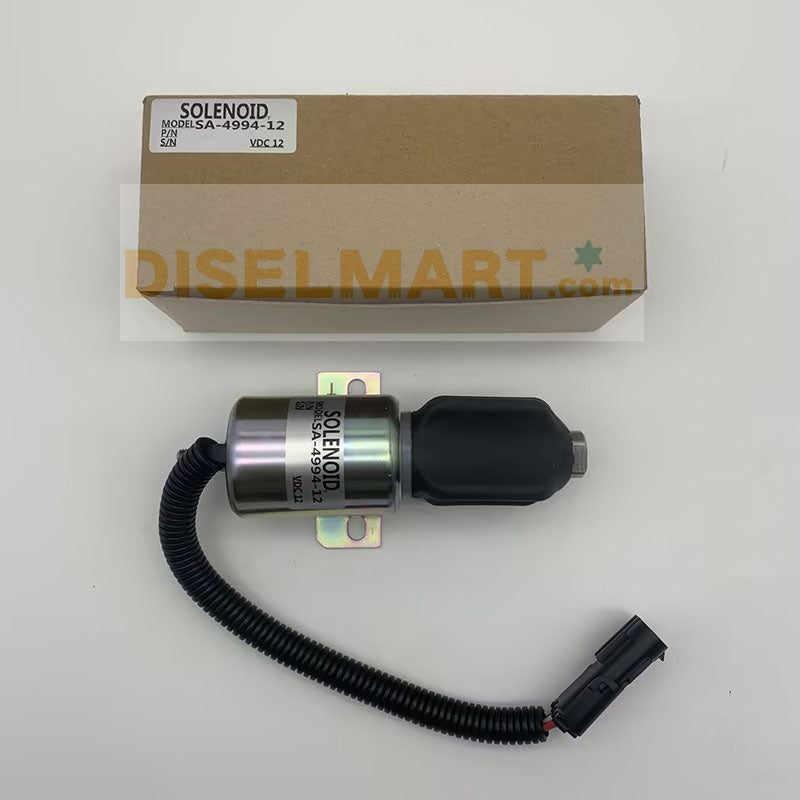 Diselmart 12V SA-4994-12 1757ES-12E8ULB1S5 Fuel Shutoff Solenoid with 3 Wires for Woodward 1700 Series