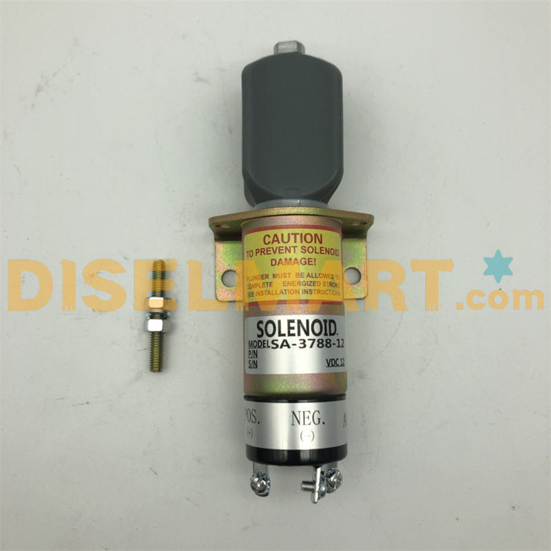Diselmart 12V SA-3788 1751-12F2U1BA W/1" PADS SO Diesel Stop Solenoid