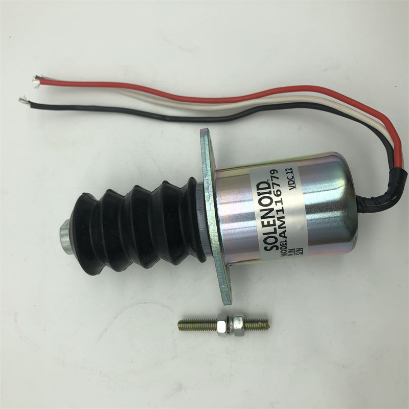 Diselmart  AM116779 Fuel Shut-off Solenoid with 3-Wire Connector fits for John Deere F1145 Mower