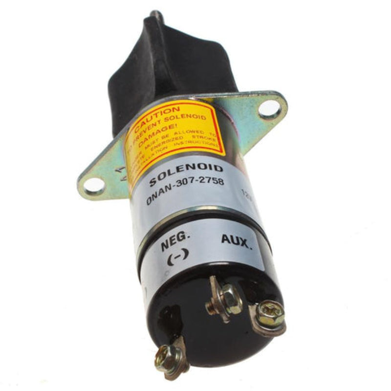 12V 307-2758 Stop Governor Solenoid with 3 Terminal fits for ONAN P216G P218G P220G P224G OL16 OL18 OL20